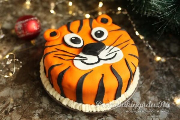 Торт Тигр на Новый год